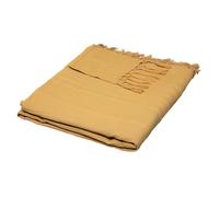 Couvre-lit Jeté de lit en coton coloris jaune ocre - longueur 250 x profondeur 230 x hauteur 0 1 cm