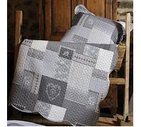 Couvre-lit - Lovely Casa - Arkansas - Coton - Gris - 240 x 220 cm