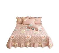 Couvre Lit Matelassé Couvre-lit matelassé, protège-Matelas à Volants, Linge de lit épais, draps imprimés(Color4,265x245cm 3pcs Set)