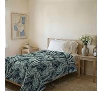 Couvre-lit matelassé d’été Ligne Basic Made in Italy en Microfibre Douce imprimée - Couette Printemps-été mi-Saison - Tropical, Simple 160x240 cm