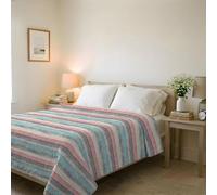 Couvre-lit matelassé d’été Ligne Basic Made in Italy en Microfibre Douce imprimée - Couette Printemps-été mi-Saison - Sarah, Double 250x240 cm