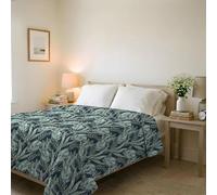 Couvre-lit matelassé d’été Ligne Basic Made in Italy en Microfibre Douce imprimée - Couette Printemps-été mi-Saison - Tropical, Double 250x240 cm
