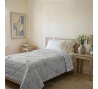 Couvre-lit matelassé d’été Ligne Basic Made in Italy en Microfibre Douce imprimée - Couette Printemps-été mi-Saison - Marble, 1 Place et demie 200x240 cm