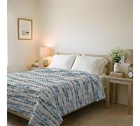 Couvre-lit matelassé d’été Ligne Basic Made in Italy en Microfibre Douce imprimée - Couette Printemps-été mi-Saison - Modern Sky, Double 250x240 cm