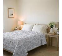 Couvre-lit matelassé d’été Ligne Basic Made in Italy en Microfibre Douce imprimée - Couette Printemps-été mi-Saison - Travel Life, Double 250x240 cm