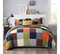 Couvre Lit Matelassé De Luxe 230X250 Dessus De Lit 2 Personnes Patchwork Couvre Lit De Boutis Coton Couverture Avec 2 Taies D'oreiller Parures De Lit 2 Personnes,Z-230X250CM