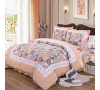 Couvre Lit Matelassé De Luxe Dessus De Lit 2 Personnes Boutis Coton Couverture De Lit Patchwork Avec 2 Taies D'oreiller,U-230X250CM