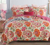 Couvre Lit Matelassé De Luxe Dessus De Lit 2 Personnes Boutis Coton Impression Couvre-lit,Z-230X250cm+50X70cm