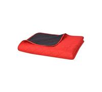 Couvre lit matelassé double face Rouge et noir 220x240 cm