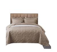 Couvre Lit Matelassé Literie en Coton et Polyester, Couvre-lit épais, taie d'oreiller, matelassé, Lin, Taille King Queen(Color6,1pc 150x200cm)