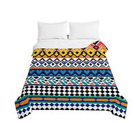 Couvre Lit Matelassée, Chickw1 3D Réversible Bohême Imprimé Doux Microfiber Couvre-lit Couverture de lit Jeté de Lit Dessus de Lit Courtepointe (Géométrie,180x220cm)