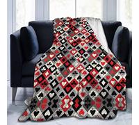 Couvre-Lit, Motif Losange À Carreaux Imprimé Couverture De Lit Douce Couverture En Microfibre Chaude Pour Voya