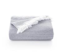 Couvre-lit multifonction pour lit et canapé. Plaid - Couvre-lit en coton doux et respirant nid d'abeille - 180 x 140 cm, gris