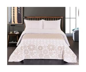 Couvre-lit - MYNE - Alhambra - Réversible - Microfibre - 260 x 280 cm - Beige