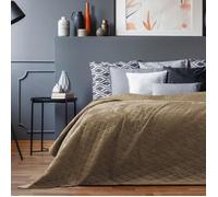 Couvre-lit - MYNE - Laila - Réversible - Microfibre - 260 x 280 cm - Cappuccino