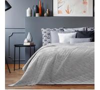 Couvre-lit - MYNE - Laila - Réversible - Microfibre - 260 x 280 cm - Gris Silver