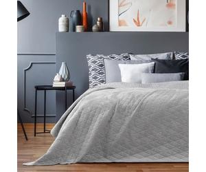 Couvre-lit - MYNE - Laila - Réversible - Microfibre - 260 x 280 cm - Gris Silver