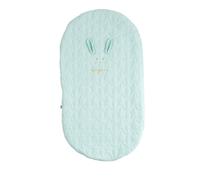 Couvre lit ovale pour berceau en coton - galopin bleu ciel TU