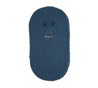 Couvre lit ovale pour berceau en coton - galopin bleu nuit TU