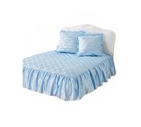 Couvre-lit Satin uni matelassé Maison Bleu Polyester