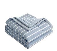 Couvre-lit Super Léger 2/1 Personnes Dessus De Lit Matelassée Beige 200*230/180*200CM Bleus À Motif De Patchwork Style Élégant,Couverture De Lit Décoratif Réversible Léger,Machine Washable ( Color : 1