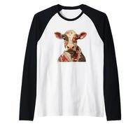 Couvre-lit Vintage à Motif Floral de Vache Rustique Manche Raglan