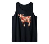 Couvre-lit Vintage en Patchwork Rustique Motif Vache Débardeur