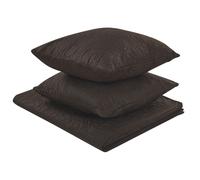 Couvre-Lits Avec Coussins Rayen 140 X 210 Cm Marron Marron