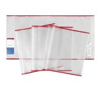 Couvre-livre - HERMA - (260 x 540 mm) - Transparent - Polypropylène - Bords renforcés ruban rouge