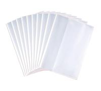 Couvre-livres en plastique 10pcs 10 x 7 Sleeve de livre en papier en plastique imperméable 16K Sleeve de livre transparent avec une bande auto-adhésive Document sûr et Page Protecteurs Couverture de