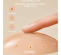 Couvre-mamelons adhésifs respirants et invisibles - avec pastilles pour mamelons offertes - le meilleur choix pour libérer vos seins en été pour un mariage 1UnicoloreSilicone