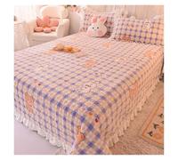 Couvre-Matelas en Velours épais et Chaud avec taie d'oreiller, Ensemble de 3 pièces, Drap lit antidérapant, Couvre-lit matelassé imprimé, Double(09,200x230cm-3pc Set)