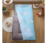 Couvre-Matelas Futon Lavable en Machine,Housse 100% Coton avec Fermeture Éclair pour Matelas Futon Japonais Traditionnel,Housse Protection Matelas Tatami pour 4 Saisons,Cloud,135x190cm/53x75