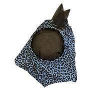 Couvre-mouche intégral - Motif imprimé léopard, protection de masque de cheval | Bouclier de tête en maille respirante, équipement anti-morsure pour équitation, équitation, sentier, grange