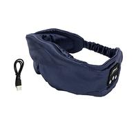 Couvre oculaire sans fil - écouteur stéréo BT 5.0 avec temps de jeu 13H, masque de sommeil en tissu en soie pour la musique et appels, ajustement confortable réglable pour les (type 2)