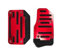 Couvre Pédale D'accélérateur Ensemble De Deux Couvercles De Pédale D'accélérateur De Transmission Automatique Rouge Argent Bleu Trois Couleurs(Red)