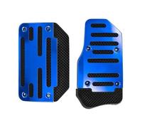 Couvre Pédale D'accélérateur Pédale Antidérapante En Acier Inoxydable 2 Pièces Pour Frein Accélérateur Embrayage Modifié(Blue)