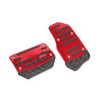 Couvre Pédale Embrayage Kit Universel Couvercles Pédales Voiture Transmission Automatique/manuelle Antidérapant Pédales Accélérateur Frein Embrayage Antiderapant Pédales(Automatic-Red-Set)