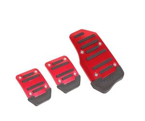 Couvre Pédale Embrayage Kit Universel Couvercles Pédales Voiture Transmission Automatique/manuelle Antidérapant Pédales Accélérateur Frein Embrayage Antiderapant Pédales(Manual-Red-Set)