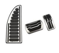 Couvre Pédale Embrayage Pour Focus Pour MK2 MK3 LHD AT MT Couvercle De Pédale D'accélérateur En Acier Inoxydable Accessoires De Modification De Voiture Antiderapant Pédales(AT with Rest)