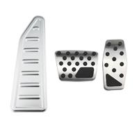 couvre-pédale frein Compatible avec Fiat pour 500X 2015-2021 Pédale de frein Pédale de pied Protecteur Accessoires(AT with Silver Rest)
