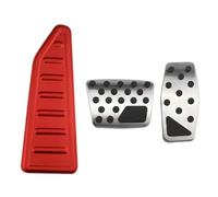 couvre-pédale frein Compatible avec Fiat pour 500X 2015-2021 Pédale de frein Pédale de pied Protecteur Accessoires(AT with Red Rest)