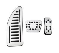 couvre pédale frein pédale d'embrayage Pour Fiesta Pour MK7 2009-2017 Pour Ecosport 2012 Accessoires Pédale Frein Gaz Repose-pieds Pédales Voiture Acier Inoxydable(At with rest)