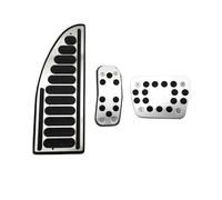 Couvre Pédale pour Fiesta at MT MK7 2009-2015 pour La Nouvelle Fiesta 2009-2019 Pédales De Voiture Pad Couvre-pédale en Alliage D'aluminium Couvercle Pédale d'embrayage(at 3PCS)