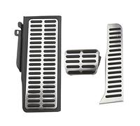 Couvre-pédale Pour Skoda Pour Superb En Acier Inoxydable Accessoires De Voiture LHD Pédales Accélérateur Frein Repose-pied Couvre-pédale Voiture Recouvrement Repose-Pieds(AT with rest)
