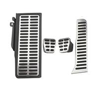 Couvre-pédale Pour Skoda Pour Superb En Acier Inoxydable Accessoires De Voiture LHD Pédales Accélérateur Frein Repose-pied Couvre-pédale Voiture Recouvrement Repose-Pieds(MT with rest)