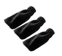 Couvre-Pédales de Piano, 3 Pièces Pleuche Manchons de Protection pour Pédales de Piano Accessoires pour Instruments de Musique (Noir)