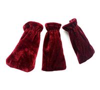 Couvre-pédales de piano Pleuche 3 pièces, élastique antidérapant 12 × 7 cm 4,7 × 2,8 pouces pour piano à queue et droit (Rot)