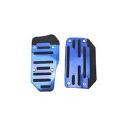 Couvre-pédales de Voiture Rouge Bleu et Argent en Aluminium kit de pédales de Frein d'essence et de Carburant Universel pour Voiture Ensemble Bleu Automatique