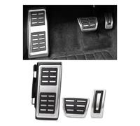 Couvre Pédales Pour A3 8V S3 RS3 pour Sportback pour Cabrio LHD 2012-2020 Pédales de voiture Pad Acier inoxydable Auto Pédale Couverture Voiture Repose-Pieds Pédale(3 Pcs AT With Rest)